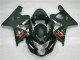 Rabatt Suzuki GSXR 600/750 Motorrad Verkleidung 2004-2005 - Glanzendes Schwarz Matt Schwarz Rot Aufkleber