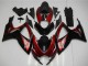 Rabatt Suzuki GSXR 600/750 Motorrad Verkleidung 2006-2007 - Rot Glanzendes Schwarz