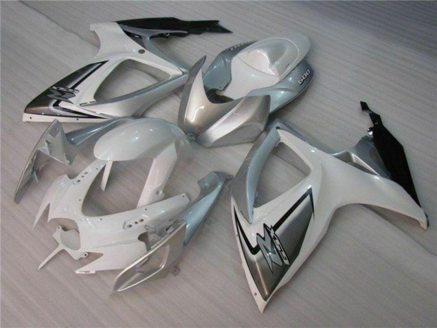 Rabatt Suzuki GSXR 600/750 Motorrad Verkleidung 2006-2007 - Weiss Silber