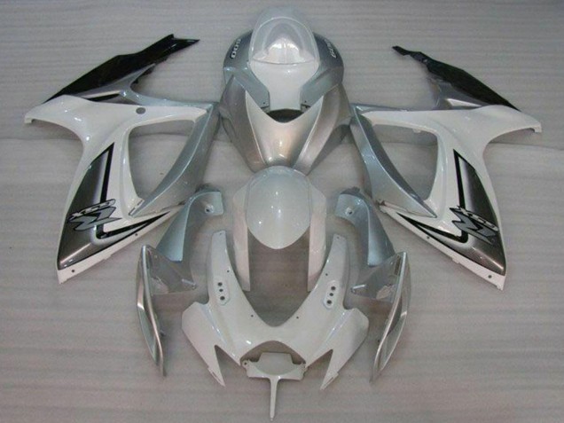 Rabatt Suzuki GSXR 600/750 Motorrad Verkleidung 2006-2007 - Weiss Silber