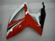 Rabatt Suzuki GSXR 600/750 Motorrad Verkleidung 2006-2007 - Weiss Rot Glanzendes Schwarz Streifen