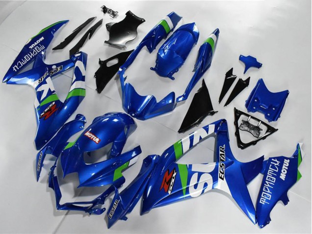 Rabatt Suzuki GSXR 600/750 Motorrad Verkleidung 2008-2010 - Blau Weiss Grun Schwarz