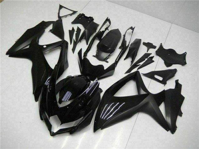 Rabatt Suzuki GSXR 600/750 Motorrad Verkleidung 2008-2010 - Glanzendes Schwarz Matt Schwarz