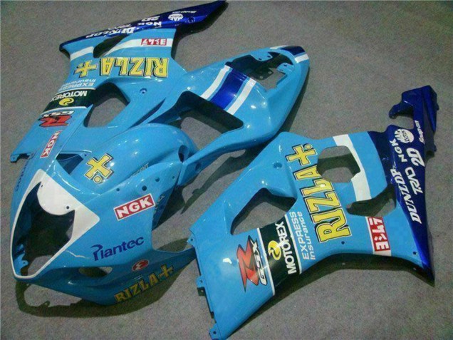 Rabatt Suzuki GSXR 1000 Motorrad Verkleidung 2003-2004 - Blau Weiss Gelb Rizla