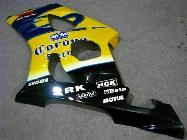 Rabatt Suzuki GSXR 1000 Motorrad Verkleidung 2003-2004 - Gelb Blau Weiss Rot Corona Motul