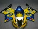 Rabatt Suzuki GSXR 1000 Motorrad Verkleidung 2003-2004 - Gelb Blau Weiss Rot Corona Motul