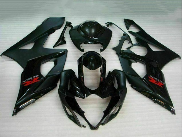 Rabatt Suzuki GSXR 1000 Motorrad Verkleidung 2005-2006 - Glanzendes Schwarz Matt Schwarz Rot