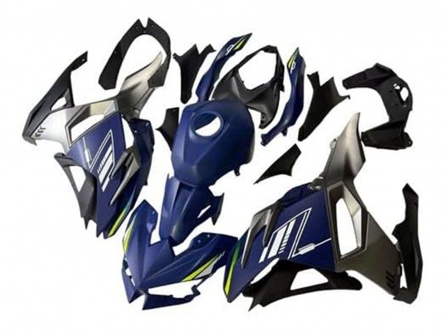 Rabatt Kawasaki Ninja 500 EX500R Motorrad Verkleidung 2024-2025 - Blau Weiss Gelb Silber Schwarz