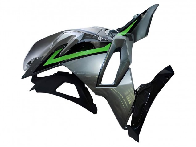 Rabatt Kawasaki Ninja 500 EX500R Motorrad Verkleidung 2024-2025 - Grau Grun Schwarz