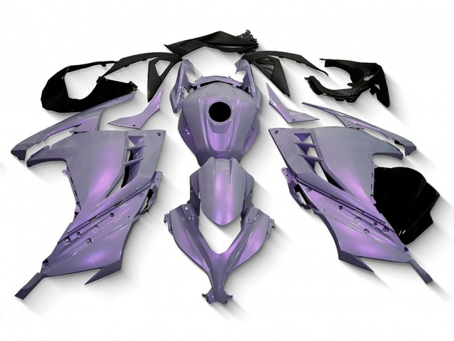 Rabatt Kawasaki EX300 Motorrad Verkleidung 2013-2024 - Chameleon Grau Dazz Perl Lila