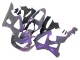 Rabatt Honda CBR900RR 929 Motorrad Verkleidung 2000-2001 - Chameleon Grau Dazz Perl Lila