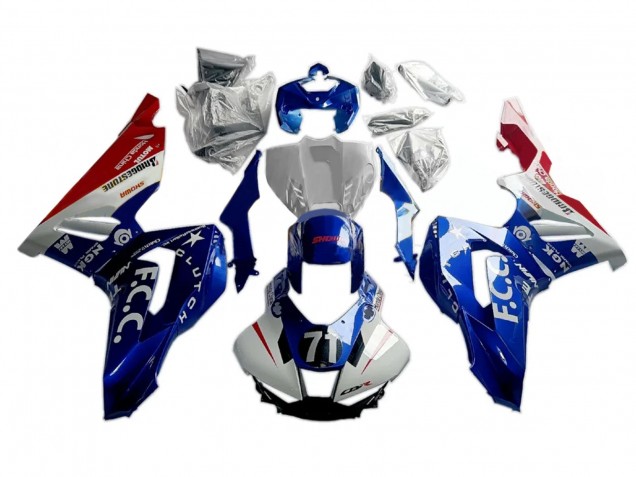 Rabatt Honda CBR1000RR-R Motorrad Verkleidung 2020-2023 - Weiss Blau Rot