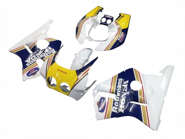 Rabatt Honda CBR400RR NC23 Motorrad Verkleidung 1987-1989 - Weiss Gelb Blau Rothmans