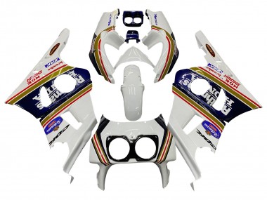 Rabatt Honda CBR400RR NC29 Motorrad Verkleidung 1990-1999 - Weiss Gold Rot Dunkel Blau Rothmans