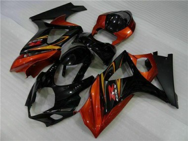 Rabatt Suzuki GSXR 1000 Motorrad Verkleidung 2007-2008 - Schwarz Orange