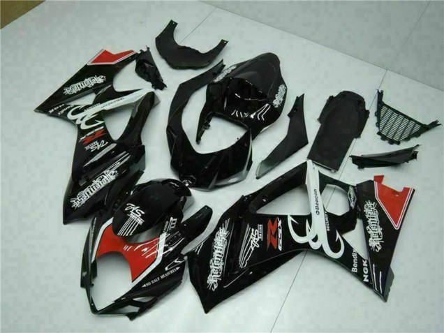 Rabatt Suzuki GSXR 1000 Motorrad Verkleidung 2007-2008 - Glanzendes Schwarz Rot Weiss