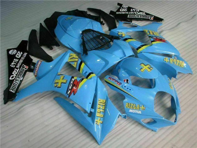 Rabatt Suzuki GSXR 1000 Motorrad Verkleidung Kit 2007-2008 - Blau Gold Schwarz Rizla