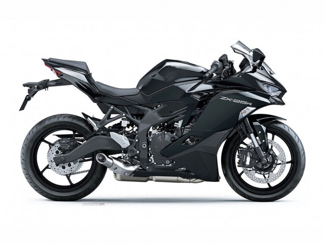 Rabatt Kawasaki ZX25R ZX-25R Motorrad Verkleidung 2019-2025 - Glanzendes Schwarz Matt Schwarz