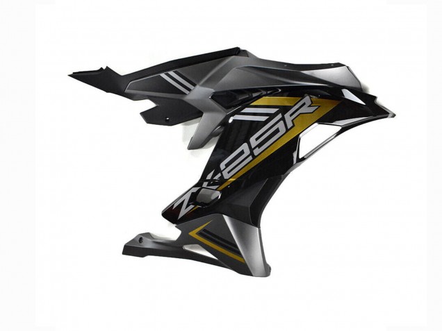 Rabatt Kawasaki ZX25R ZX-25R Motorrad Verkleidung 2019-2025 - Grau Gold Glanzendes Schwarz