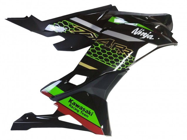 Rabatt Kawasaki ZX25R ZX-25R Motorrad Verkleidung 2019-2025 - Grun Schwarz Rot Bienenwabe