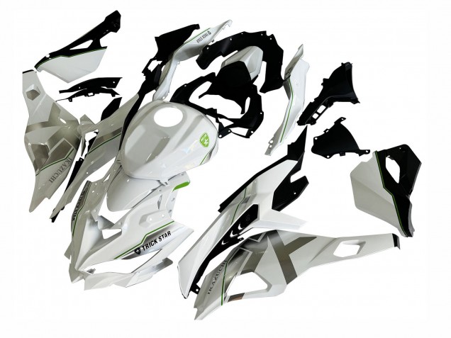 Rabatt Kawasaki ZX25R ZX-25R Motorrad Verkleidung 2019-2025 - Weiss Silber Grun Schwarz Trick Star