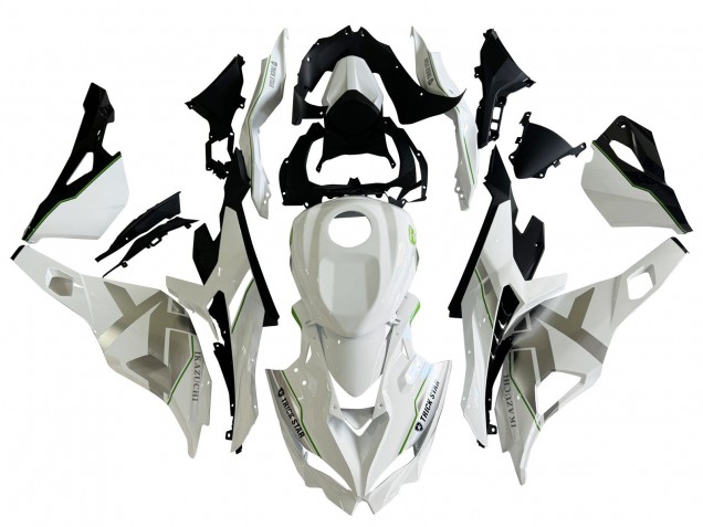 Rabatt Kawasaki ZX25R ZX-25R Motorrad Verkleidung 2019-2025 - Weiss Silber Grun Schwarz Trick Star