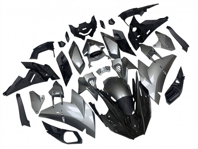 Rabatt Kawasaki Ninja H2 Motorrad Verkleidung 2015-2022 - Silber Schwarz Carbonfaser