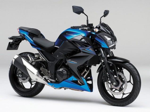 Rabatt Kawasaki Z250/Z300 Motorrad Verkleidung 2015-2016 - Blau Matt Schwarz