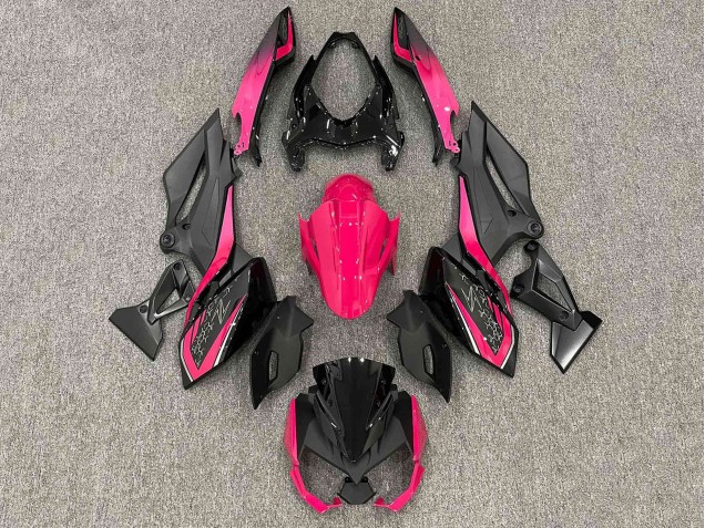 Rabatt Kawasaki Z400 Motorrad Verkleidung 2018-2024 - Matt Schwarz Bright Rosa