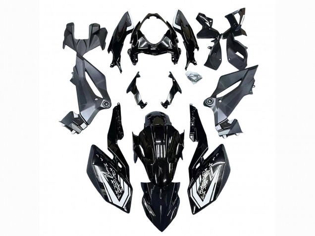 Rabatt Kawasaki Z400 Motorrad Verkleidung 2018-2024 - Glanzendes Schwarz