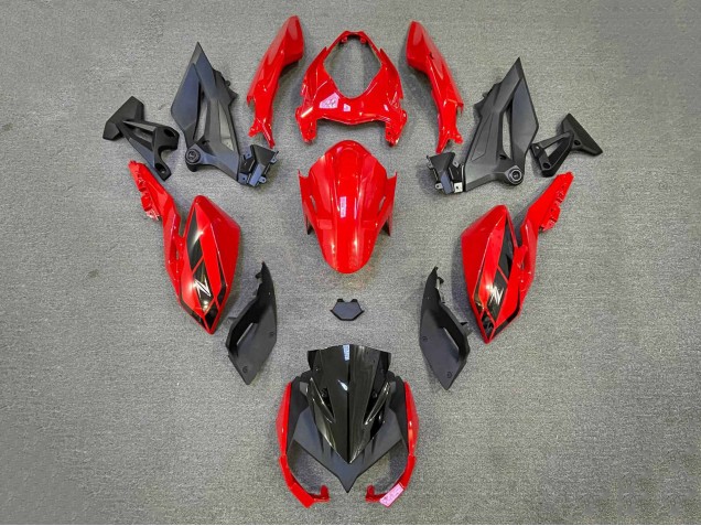 Rabatt Kawasaki Z400 Motorrad Verkleidung 2018-2024 - Rot Matt Schwarz