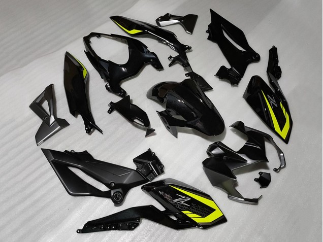 Rabatt Kawasaki Z400 Motorrad Verkleidung 2018-2024 - Schwarz Gelb