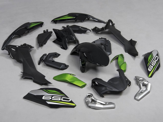 Rabatt Kawasaki Ninja Z650 Motorrad Verkleidung 2017-2019 - Schwarz Grun Silber