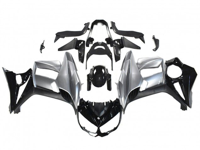 Rabatt Kawasaki Z1000SX Motorrad Verkleidung 2010-2016 - Glanzendes Schwarz Silber