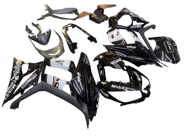 Rabatt Kawasaki Z1000SX Motorrad Verkleidung 2010-2016 - Glanzendes Schwarz Gold Weiss Mobil West