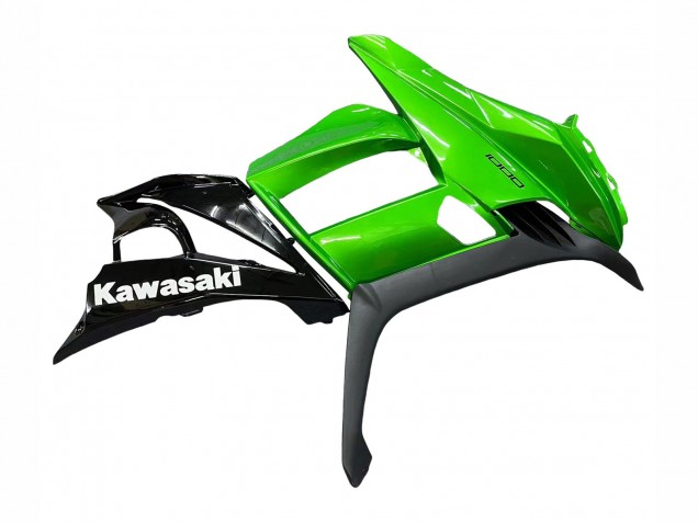 Rabatt Kawasaki Z1000SX Motorrad Verkleidung 2010-2016 - Glanzendes Schwarz Matt Schwarz Grun