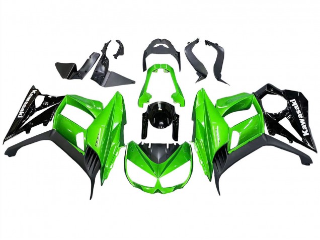 Rabatt Kawasaki Z1000SX Motorrad Verkleidung 2010-2016 - Glanzendes Schwarz Matt Schwarz Grun