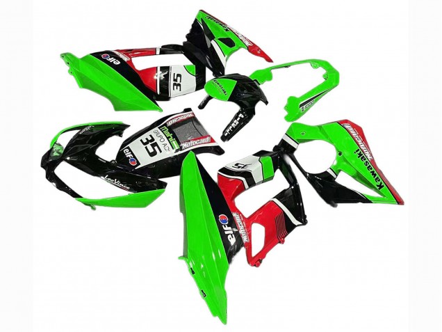 Rabatt Kawasaki Z1000SX Motorrad Verkleidung 2010-2016 - Grun Rot Glanzendes Schwarz Elf 35