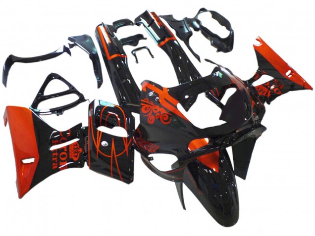 Rabatt Kawasaki ZZR600 Motorrad Verkleidung 1998-2003 - Glanzendes Schwarz Rot Corona Extra