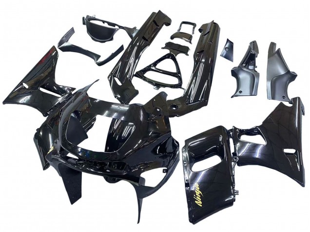 Rabatt Kawasaki ZZR600 Motorrad Verkleidung 1998-2003 - Glanzendes Schwarz Gold Ninja