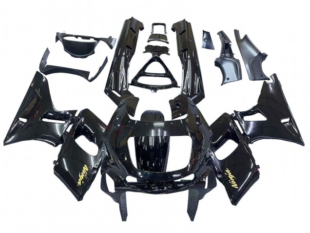 Rabatt Kawasaki ZZR600 Motorrad Verkleidung 1998-2003 - Glanzendes Schwarz Gold Ninja