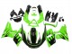 Rabatt Kawasaki ZZR600 Motorrad Verkleidung 1998-2003 - Grun Glanzendes Schwarz Flamme