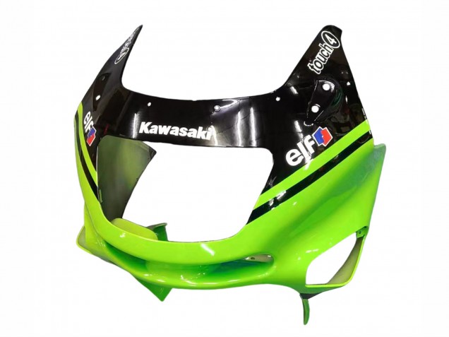 Rabatt Kawasaki ZZR600 Motorrad Verkleidung 1998-2003 - Grun Glanzendes Schwarz Blau Monster Elf Touch4 Bridgestone