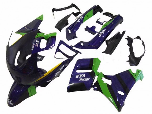 Rabatt Kawasaki ZZR600 Motorrad Verkleidung 1998-2003 - Grun Dunkel Blau Lila Trick Star EVA Rennen