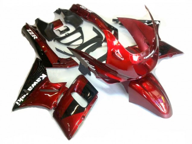 Rabatt Kawasaki ZZR600 Motorrad Verkleidung 1998-2003 - Rot Glanzendes Schwarz