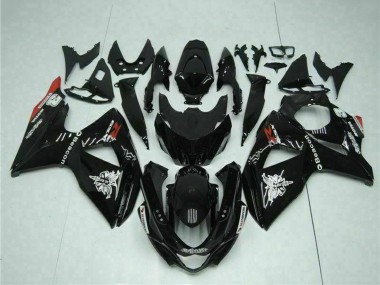 Rabatt Suzuki GSXR 1000 Motorrad Verkleidung 2009-2016 - Glanzendes Schwarz Rot Leuchtfeuer Motul