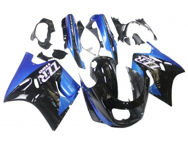 Rabatt Kawasaki ZZR1100 Motorrad Verkleidung 1990-1992 - Blau Glanzendes Schwarz