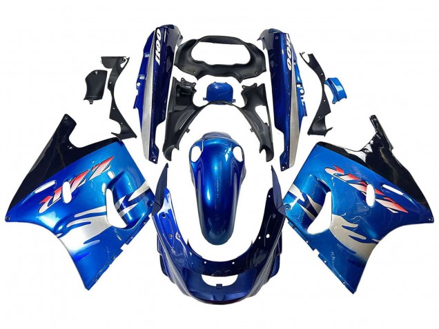 Rabatt Kawasaki ZZR1100 Motorrad Verkleidung 1993-2003 - Blau Silber Schwarz