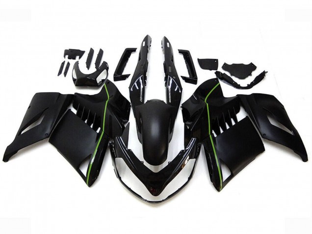 Rabatt Kawasaki GTR1400/ZG1400 Motorrad Verkleidung 2007-2009 - Matt Schwarz Grun Linie