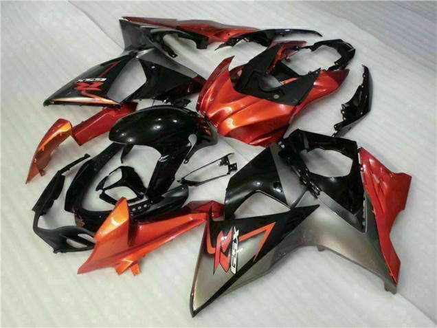 Rabatt Suzuki GSXR 1000 Motorrad Verkleidung 2009-2016 - Orange Glanzendes Schwarz